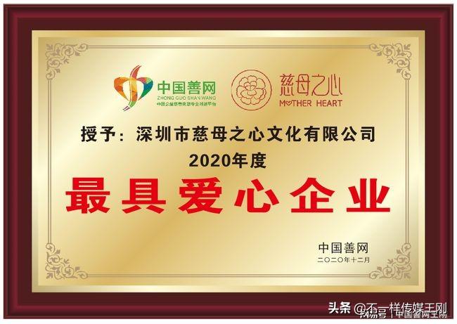 慈母之心被中国善网授予“最具爱心企业”荣誉称号-中善基金