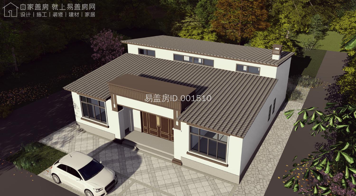 山东德州杨家新中式别墅，建筑尺寸：12.7m×12.7m，造价：54.8万-山东最贵的别墅多少钱