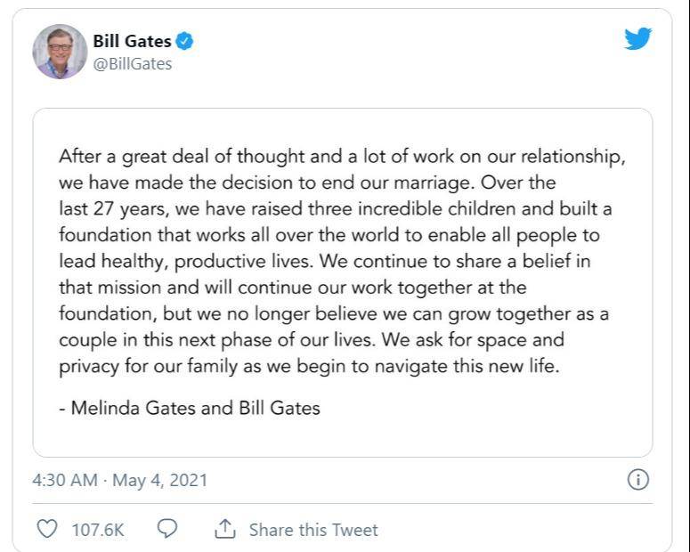 比尔·盖茨27年婚姻终结，1300亿财产面临分割？-比尔盖茨31岁的时候有多少钱了