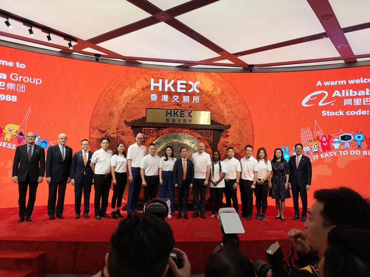 阿里巴巴香港上市，开盘价187港元，敲钟的为什么是这10个人-阿里巴巴ipo多少钱
