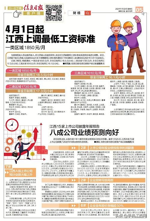 【推荐】4月1日起江西上调最低工资标准一类区域1850元月-厦门万安智能股份有限公司待遇