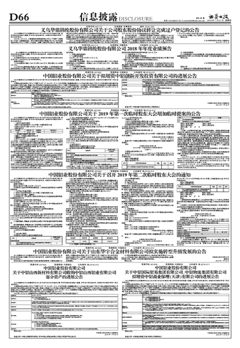 【推荐】中国铝业股份有限公司关于中铝国际贸易集团有限公司、中铝物流集团有限公司拟增资中铝商业保理（天津）有限公司的进展公告-中铝物流集团有限公司