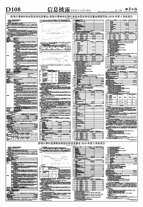 【推荐】前海开源价值策略股票型证券投资基金2019年第2季度报告001103基金