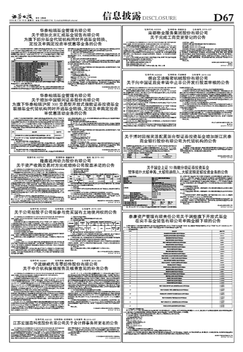 【推荐】华泰柏瑞基金管理有限公司关于增加北京汇成基金销售有限公司为旗下部分基金代销机构同时开通基金转换、定投及申购定投费率优惠等业务的公告-汇成基金销售