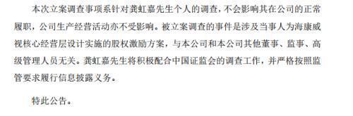 安防投资教父龚虹嘉被调查海康上市前拿15%股权低价卖高管-安防香港上市公司