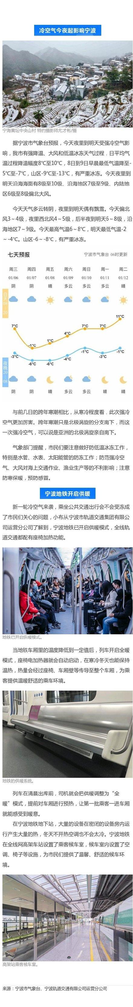 强冷空气来袭，比跨年寒潮更冷！宁波地铁开启供暖模式-宁波热力公司