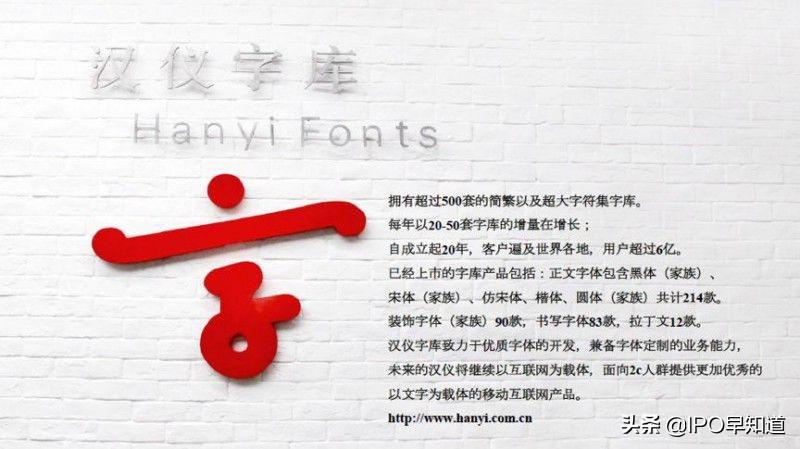 大陆首家字库公司汉仪科技拟登陆创业板，或成中国字库第一股-中廷基金