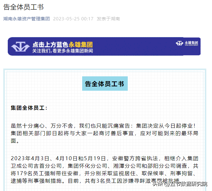 安徽警方奇袭，催收巨头湖南永雄宣布停业-贷款公司停业申请
