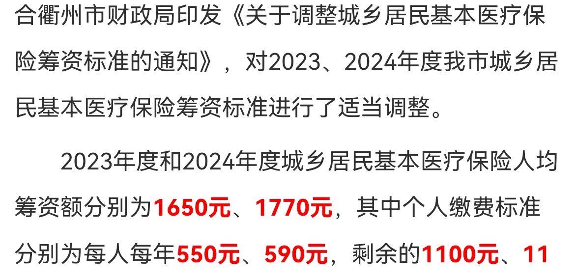 2024年新农合缴费上涨至每人590元，一地已公布，今年你还会交吗-医疗现在多少钱一年