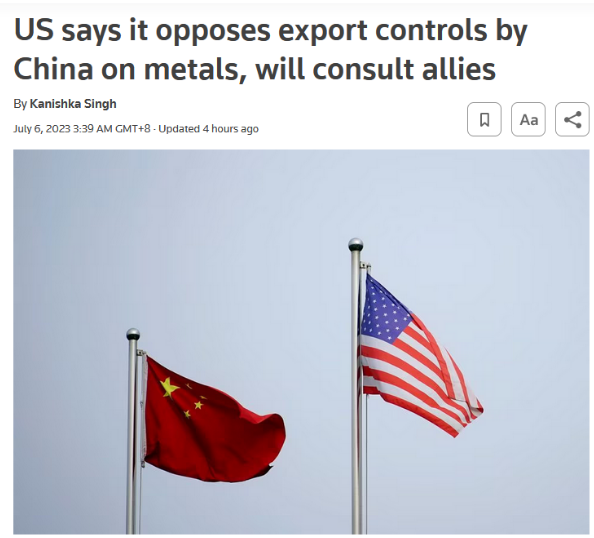 【推荐】中国反制美国制裁，出口管制镓和锗，美国商务部回应了-中国宣传制裁美国公司