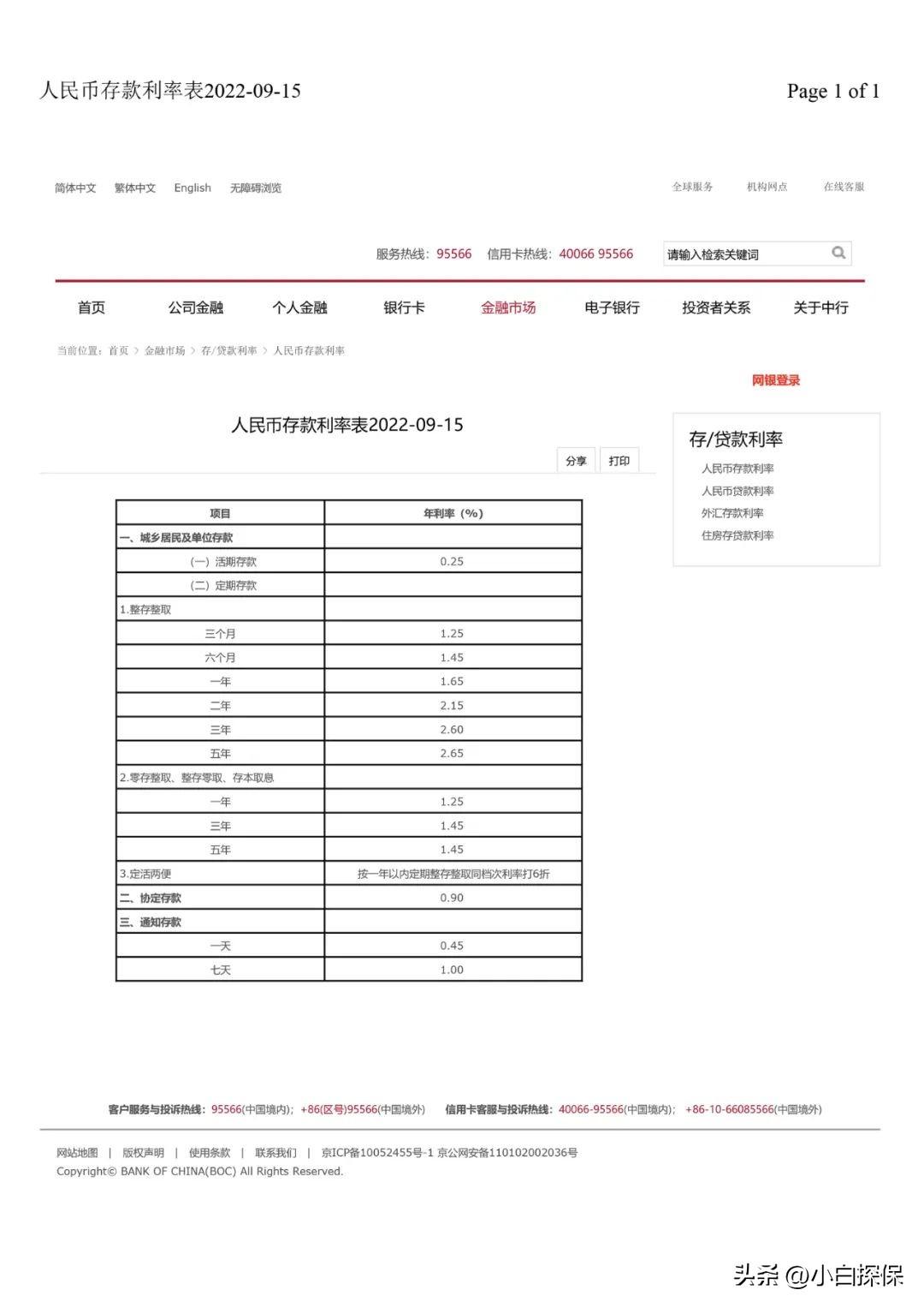 【推荐】2023年最新七大银行定期存款利率表汇总2015年11月份国债利率是多少