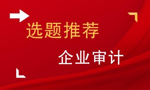 【推荐】企业审计方向的毕业论文题目精选130例公司类贷款的审计