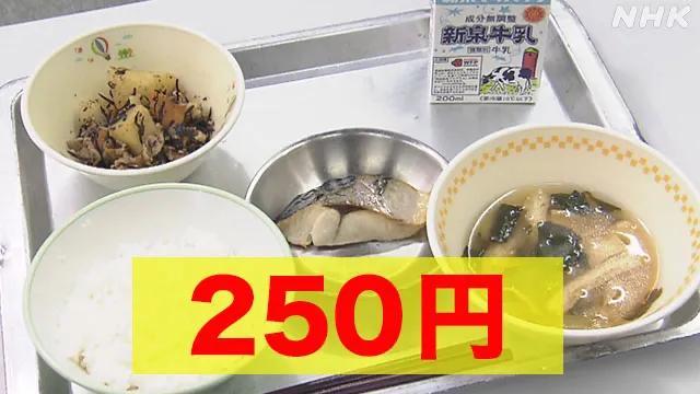 日本小学营养午餐250日元-265日元是多少人民币