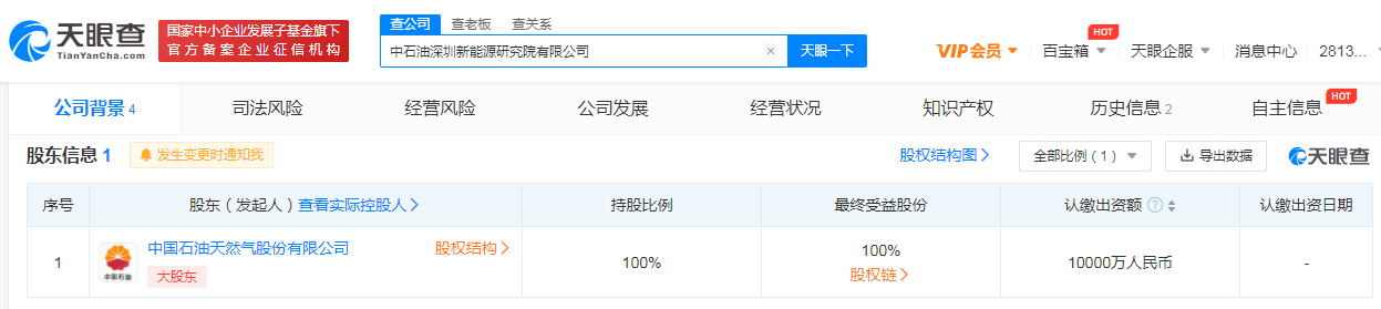 【推荐】中石油在深圳成立新能源研究院公司-深圳中油能源投资有限公司