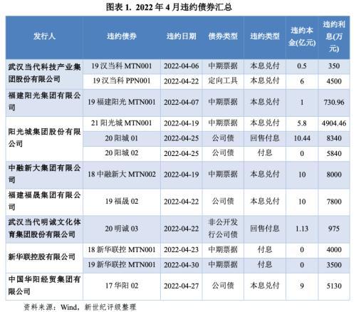 “当代系”两家发行人先后违约——2022年4月债券市场违约与信用风险事件报告-毕节市城投公司