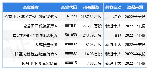 8月9日靖远煤电涨5.41%，招商中证煤炭等权指数(LOF)A基金重仓该股-招商中证煤炭基金