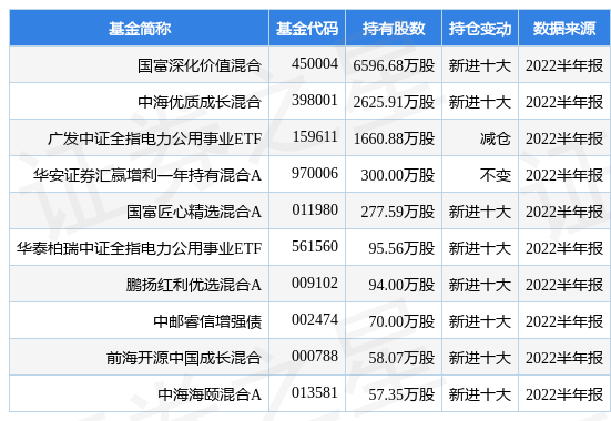 【推荐】8月18日国电电力跌874国富深化价值混合基金重仓该股国电基金