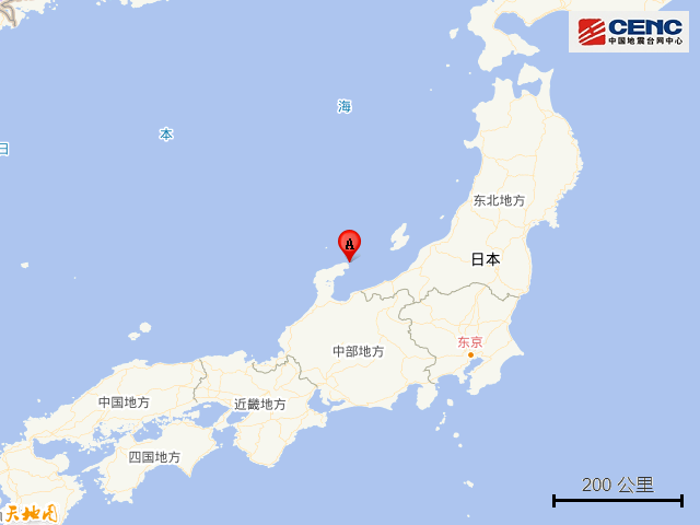日本本州西岸近海附近发生6.7级左右地震-日本位于东经多少度北纬多少度
