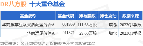 6月21日DR八方股涨5.77%，华商乐享互联灵活配置混合A基金重仓该股-dr股票第二天是多少价