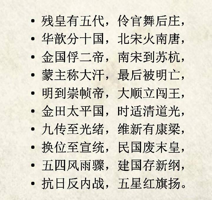 历史年表口诀，历史年代表口诀简洁版（原来你是这样的上下五千年）