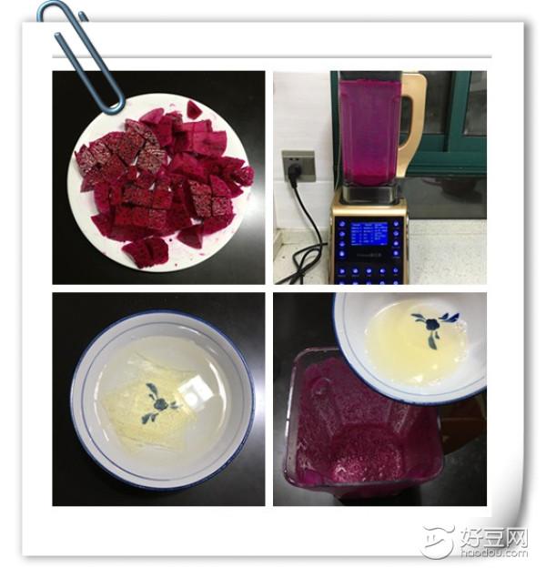 火龙果布丁果冻怎么做，火龙果水果冻怎么做（11月作业~火龙果鲜奶布丁）