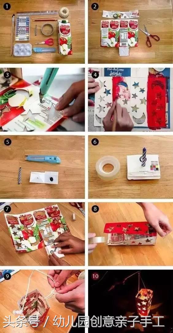 元旦贺卡怎么做，元旦贺卡怎么做立体（用牛奶盒、卡片、纸杯做的灯笼很有新年气氛）