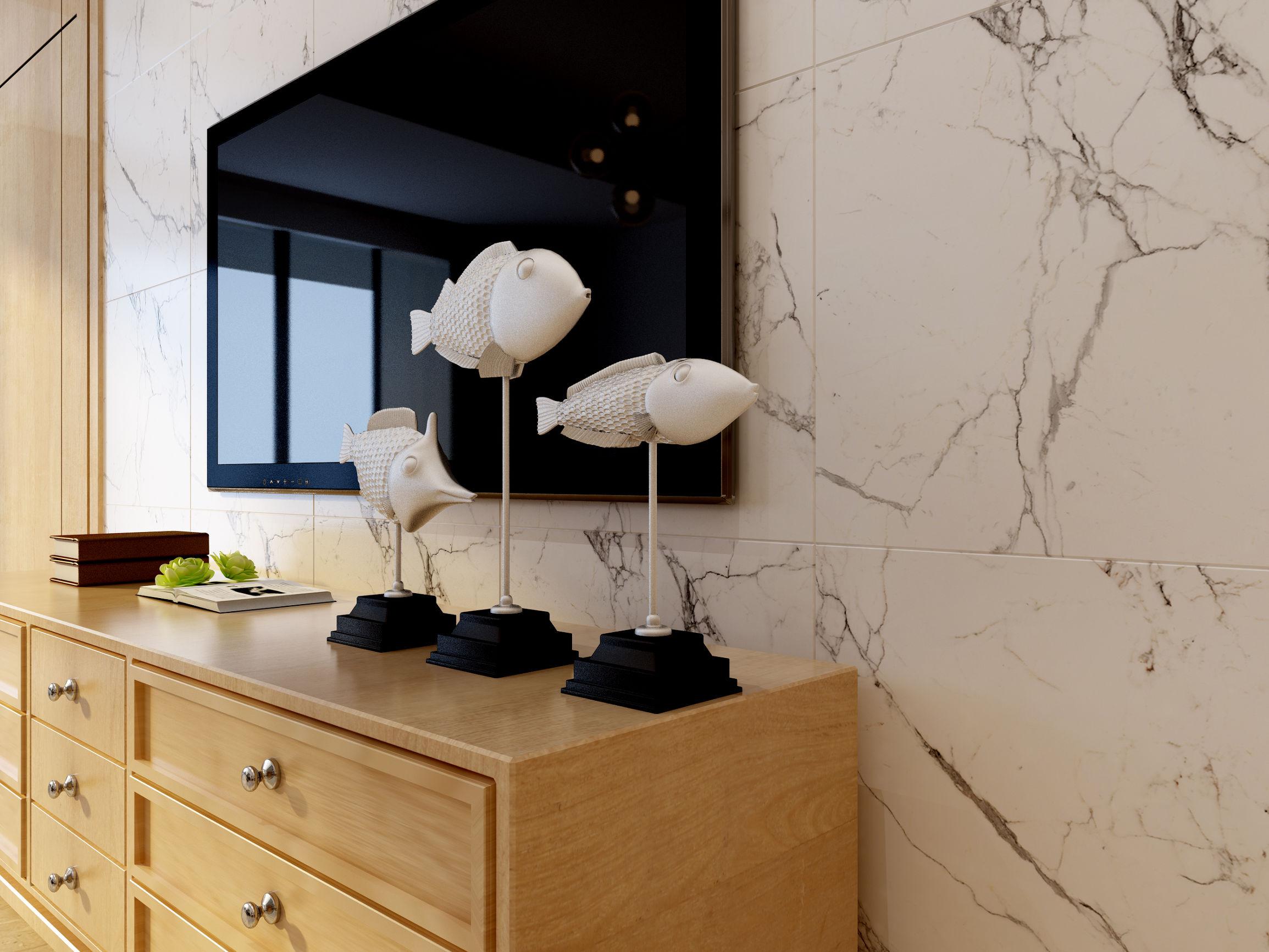 图片参考为依诺通体大理石瓷砖铺贴上墙效果图