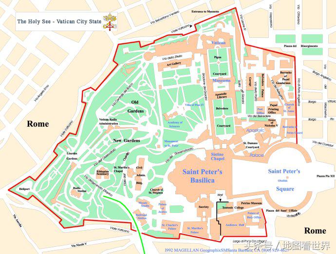 梵蒂冈在哪，梵蒂冈在哪个地方在哪个地图上个地方（梵蒂冈——最小主权国家）