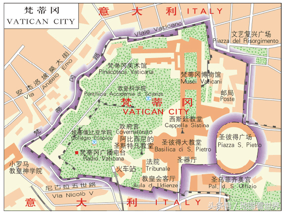 梵蒂冈在哪，梵蒂冈在哪个地方在哪个地图上个地方（梵蒂冈——最小主权国家）
