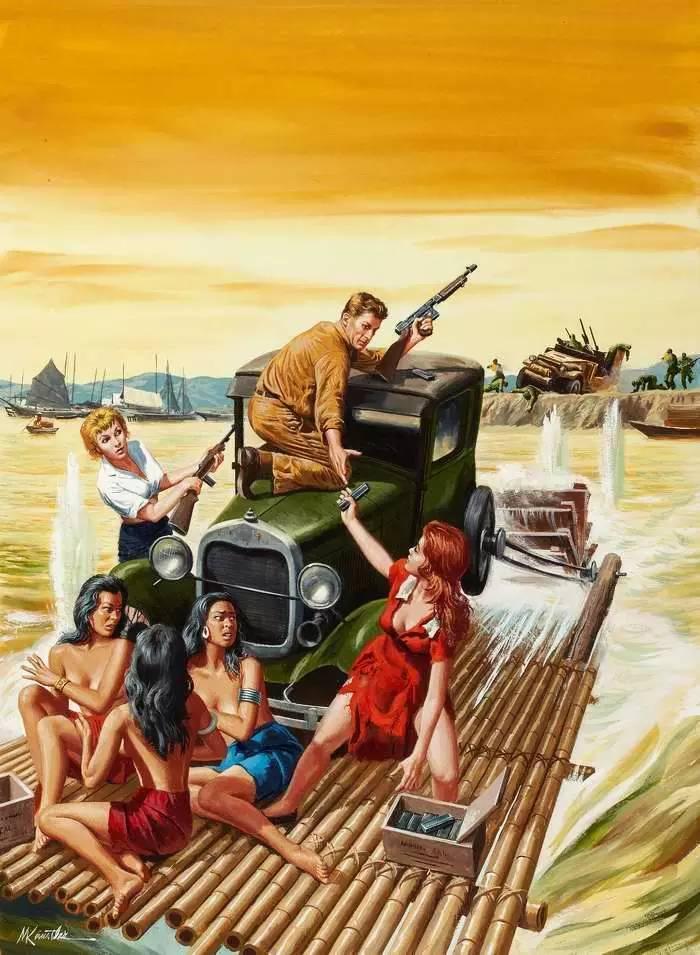 绝地求生98k简笔画，绝地求生98k简笔画视频（美国大兵同美丽女朋友一起打鬼子）