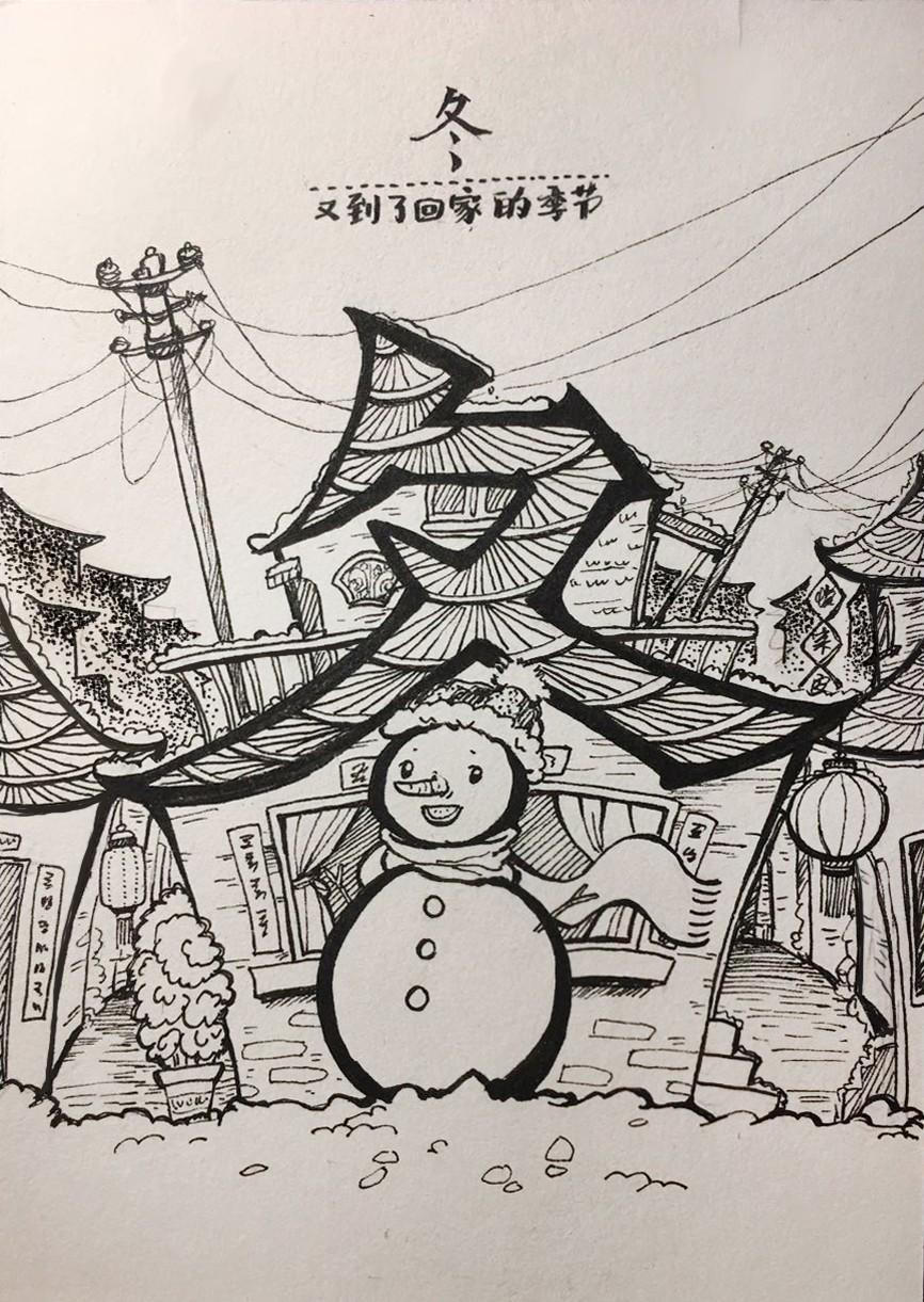 儿童简笔画教程大全 围巾简笔画的画法图解，儿童简笔画教程大全（创意简笔画小教程-冬）