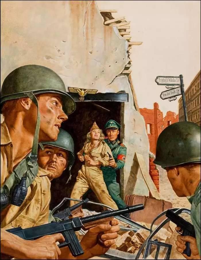 绝地求生98k简笔画，绝地求生98k简笔画视频（美国大兵同美丽女朋友一起打鬼子）