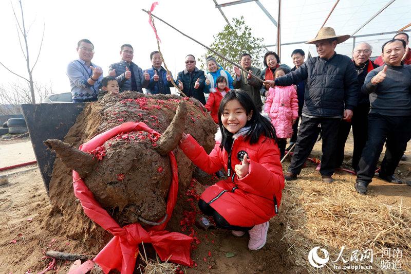 打春牛是什么风俗呢 立春习俗中的打春牛是什么意思，打春牛是什么风俗呢（河南乡村立春现“鞭打春牛”习俗场面热烈）