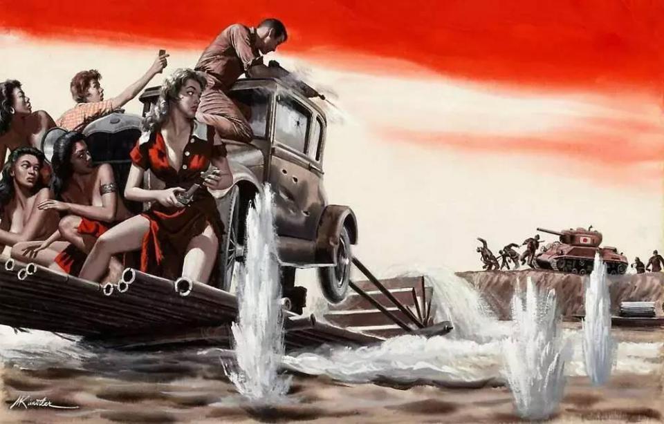 绝地求生98k简笔画，绝地求生98k简笔画视频（美国大兵同美丽女朋友一起打鬼子）