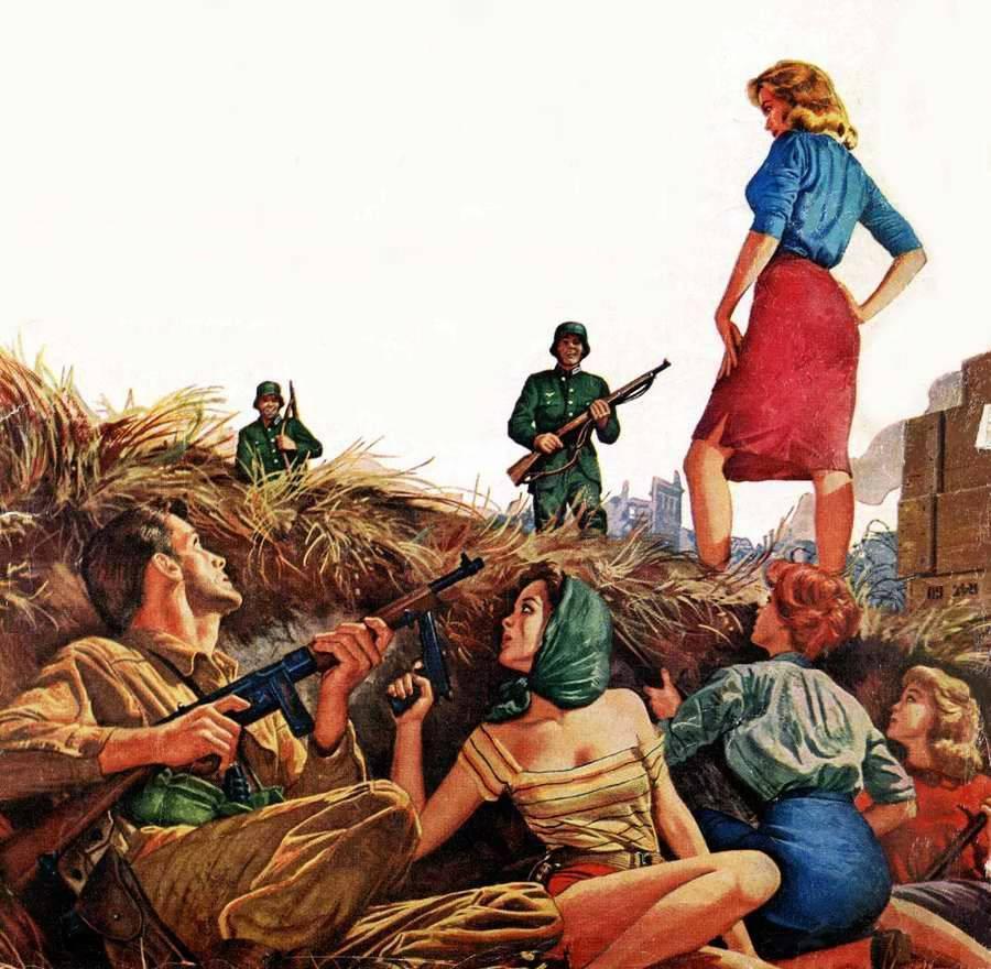 绝地求生98k简笔画，绝地求生98k简笔画视频（美国大兵同美丽女朋友一起打鬼子）