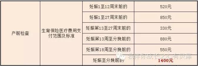 产前检查报销额度(产前检查报销项目有哪些)