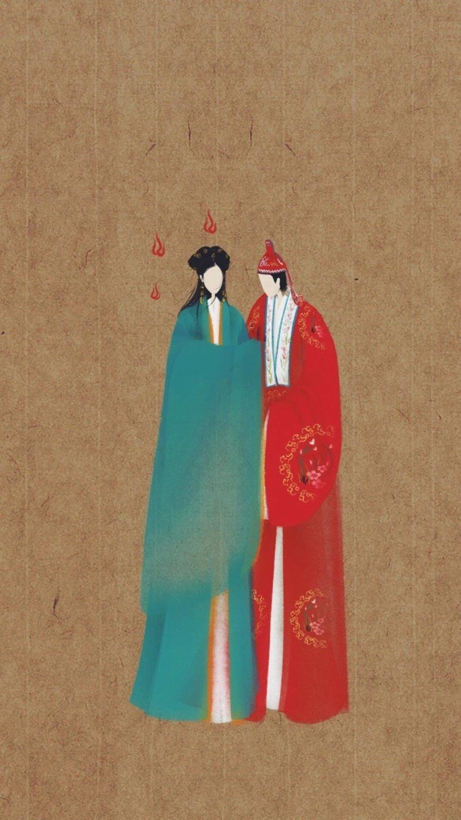 大话西游无脸插画图片,大话西游无脸插画图片手绘(如今转身拥抱,从此