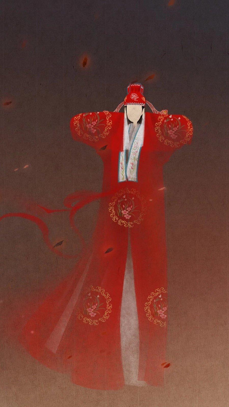 大话西游无脸插画图片,大话西游无脸插画图片手绘(如今转身拥抱,从此