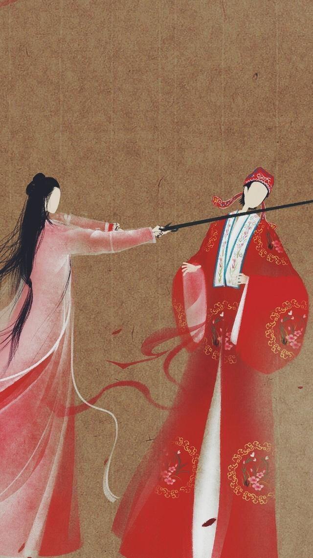 大话西游无脸插画图片大全,手绘大话西游无脸漫画,大话西游水墨画无脸