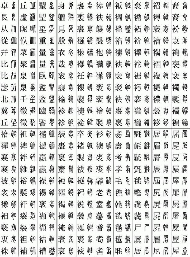 木字旁幸叫什么,楷篆对应检索表(11219个字) 