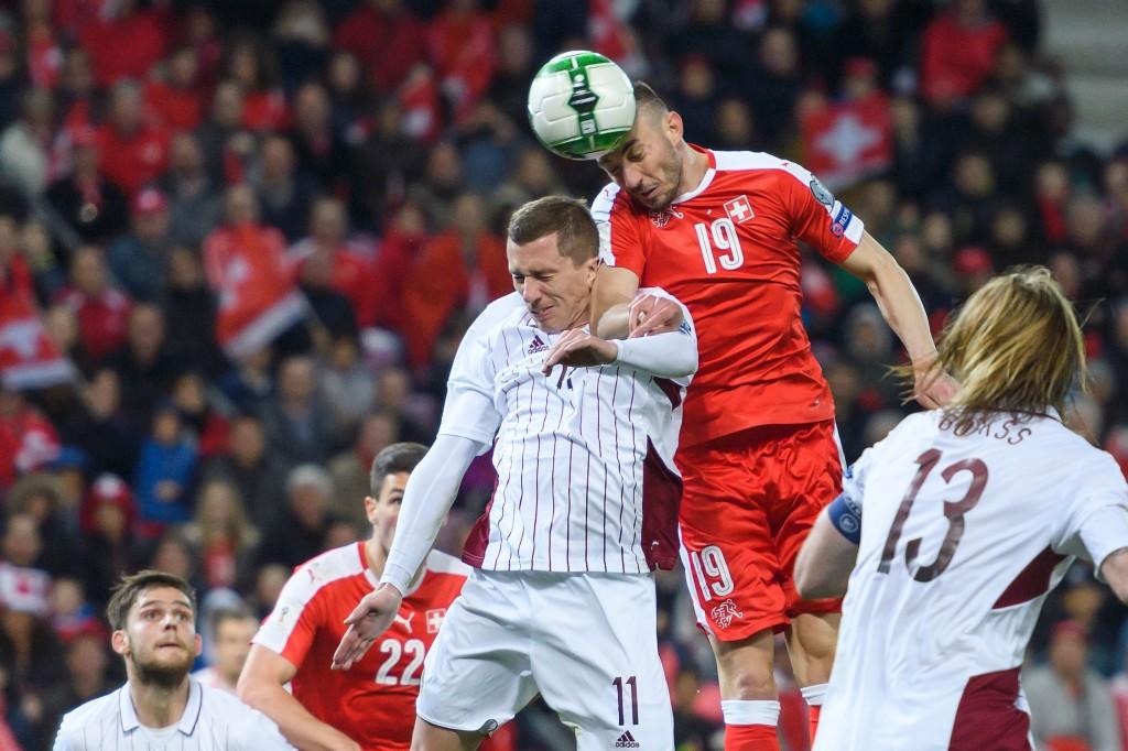 足球——2018世界杯欧洲区预选赛：瑞士胜拉脱维亚
