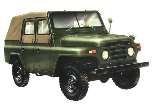 北京吉普-bj212的原型车是前苏联的"嘎斯69"行车,1965年由北京汽车