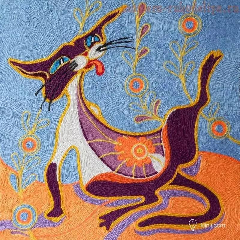 毛线贴画,毛线贴画中粘线用的胶是什么胶(毛线粘画diy教程-毛线和胶水