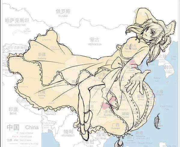 中国地图不是雄鸡而是美少女,微信头像,中国地图不是雄鸡而是美少女(中国地图竟然也可以这么美!) 中国地图不是雄鸡而是美少女,微信头像,中国地图不是雄鸡而是美少女(中国地图竟然也可以这么美!)
