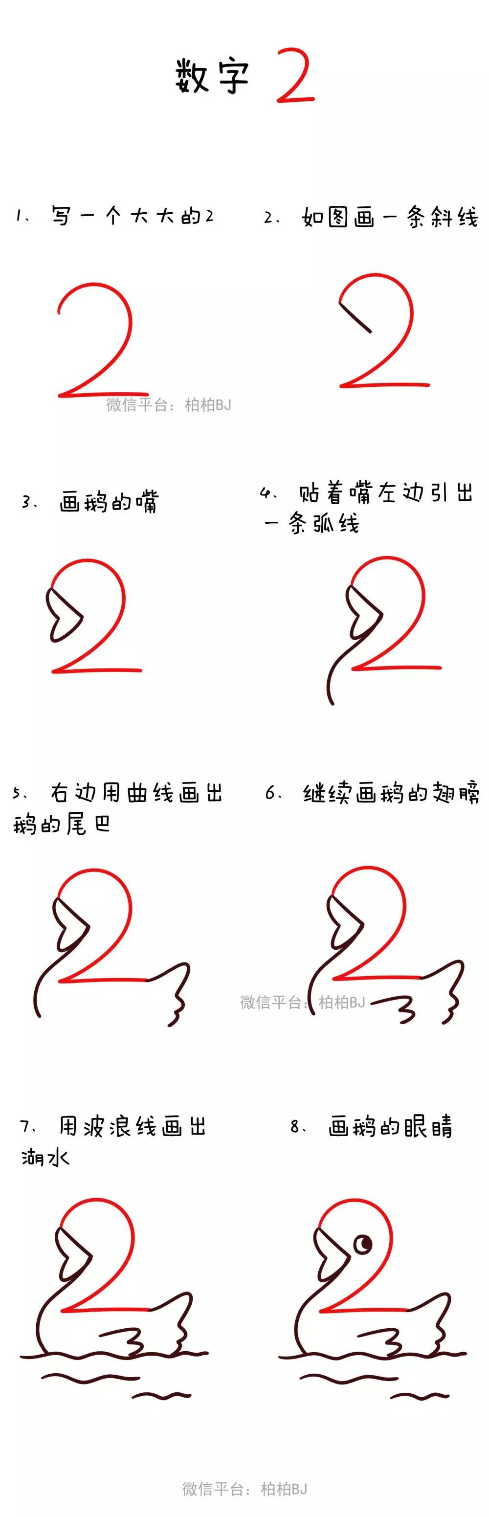 脑洞大开的10组数字简笔画教程,一起来学学吧!-质信十强榜