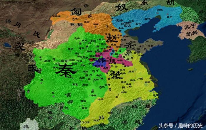 战国七雄都是今天的哪些省份？七国地图和现地图对照