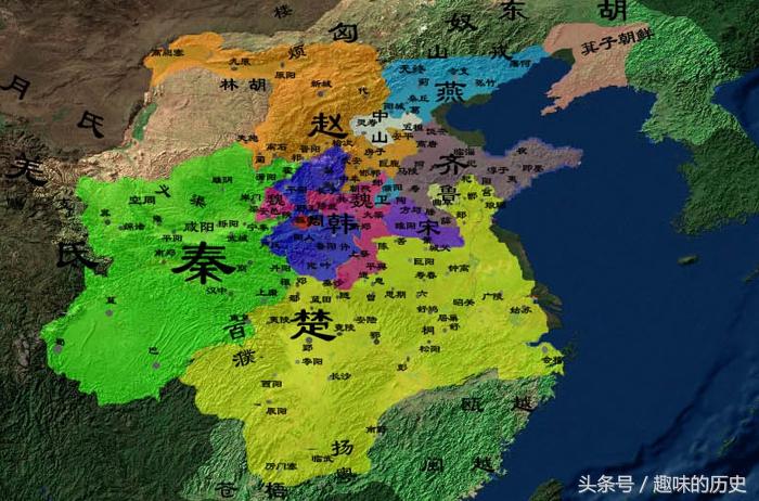 战国七雄都是今天的哪些省份?七国地图和现地图对照