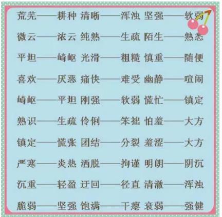 高的反义词是什么，容易的反义词是什么（孩子“死磕”225个近义词+200个反义词）