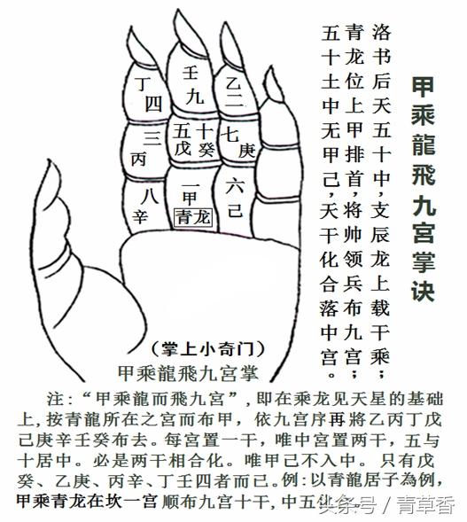 九宫十全图九宫备十位,满足十干之位.中宫五与十河图之式也.