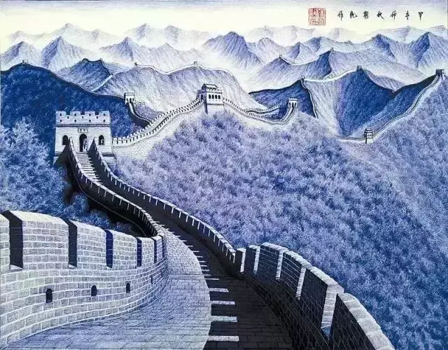 长城怎么画，长城怎么画立体（看看这些非常画作）